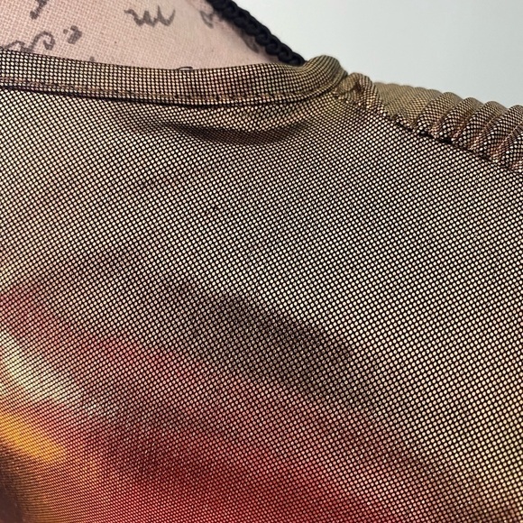 Richard Kristall vintage metallic gold top with shoulder pads. Size Medium - Picture 8 of 10